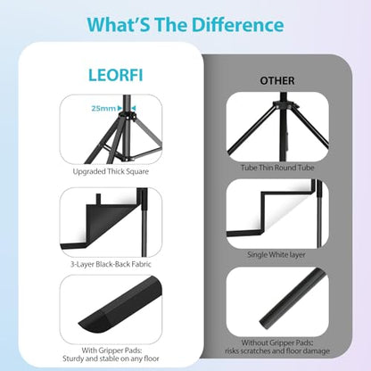 100 Inch Outdoor Projector Screen with Stand, Black Backing Screen | wrinkle-free surface, sturdy square tube tripod, quick setup, with portable carry bag for backyard movies and home theater - size: 100 inches (89.4 x 78.7 inches)