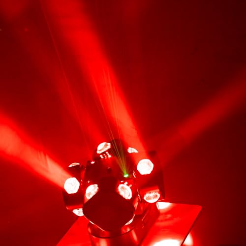 Moving Head DJ Light 16LEDs Rotating Beam Lights Stage Light DJ Lighting Led Pinspot Lights Uplighting Ligh-ts Sound Activated Dmx512 Light for DJ KTV Disco Party Wedding Concert Festival - color: Moving Head DJ Light 16LEDs