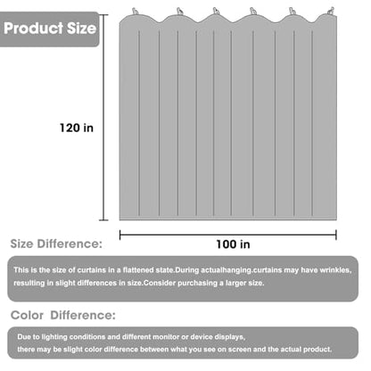 Room Divider Blackout Curtain Track Curtains Wall Dividers Panels Screen for Living Rooms Bedroom Office Privacy Partition Separation, W100 × L120 Inch,1 Panel, Beige - color: Beige, size: 100"W x 120"L (Pack of 1)
