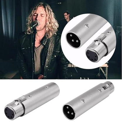 XLR 3 Pin Male to 5 Pin Female DMX Adapter Connector Audio Signal Converter for Microphone Stage Light -2 Pack (XLR 3 Pin Male to 5 Pin Female) - style: XLR 3 Pin Male to 5 Pin Female
