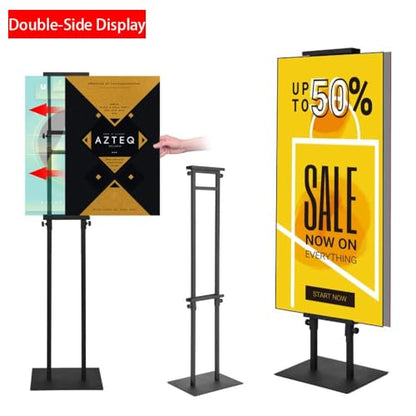 GUOHONG 6Pack Poster Stand for Display, Adjustable Floor Stand Sign Holder | Pedestal Sign Stand, Heavy Duty Banner Stand with Non-Slip Base, Height Up to 75 inch, Double-Sided for Board & Foam Sign - size: 75 inch-6Pack