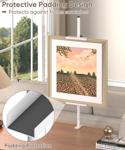 Mondazie Adjustable Tabletop Easel Stand with Clamp for Sign, White - color: White, size: 27.1'' High - Clamp