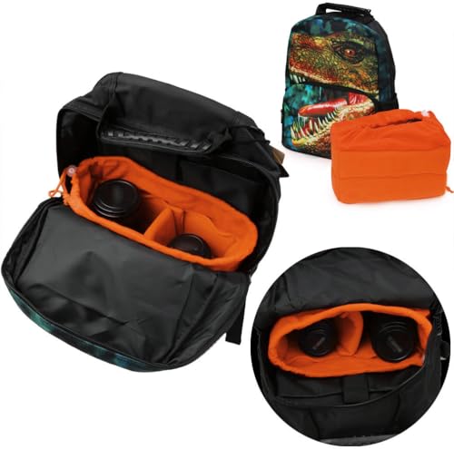Koolertron Shockproof Camera Photo Bag for SLR TLR Camera Insert Partition Padded Case,Can be Put Directly Into the SLR Camera Bag With Freely Adjustable Compartment - color: Orange