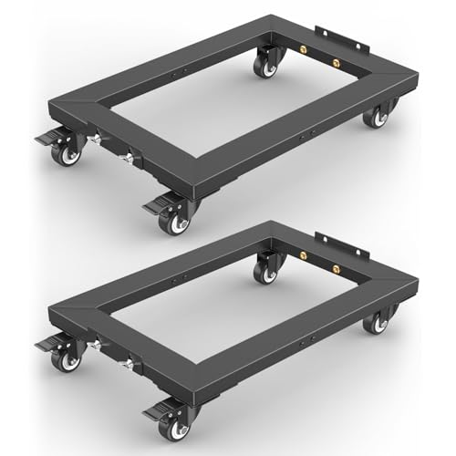 IMAYCC Furniture Moving Dolly 1800LBS, Heavy Duty Dolly cart with Wheels, Reinforced Steel Frame Moving Dolly 4 Wheels with Brake 23.4" x 15.7" Furniture Dolly 2 Packs - size: 2 Packs