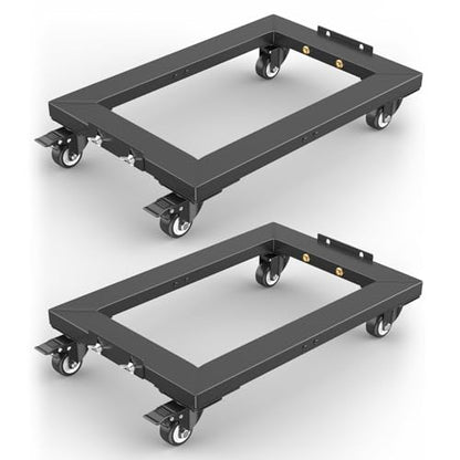 IMAYCC Furniture Moving Dolly 1800LBS, Heavy Duty Dolly cart with Wheels, Reinforced Steel Frame Moving Dolly 4 Wheels with Brake 23.4" x 15.7" Furniture Dolly 2 Packs - size: 2 Packs