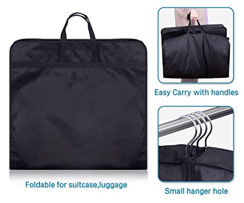 KIMBORA 60" Dress Garment Bags for Hanging Clothes Travel, Gusseted Garment Bags for Closet Storage with Handles for Long Gowns, Coats（3 Packs） - size: 60"
