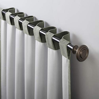 Sun Zero Hampshire Velvet Noise Reducing Thermal Extreme 100% Total Blackout Back Tab/Rod Pocket Curtain Panel, Moss Green, 50"W x 96"L (1 Panel) - color: Moss Green, size: 50"W x 96"L (Pack of 1)