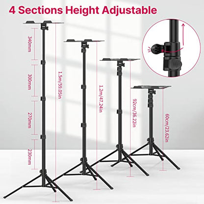 ULANZI Projector Tripod Stand, 23.6"-59" Laptop Tripod for Studio DJ Racks | DJ Racks Holder Mount with 360° Horizontal, Adjustable Height, Capacity 6.6lb for Outdoor Movies Home Office