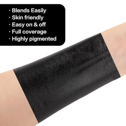 Black Face Paint, Blendable Cream Body Painting Kit, Eye Black for Sports Baseball Softball Football, Facepaint for Skull Joker Vampire, Halloween Skeleton Cosplay, Costume, Parties, 21.fl oz (60ml) - color: Black