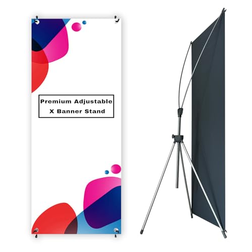 JUST 4 SIGNS Premium X Banner Stand 24"x72" with Portable Oxford Bag (6 UNIT) - size: 6 UNIT