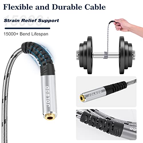 JOLGOO 3.5mm Female to XLR Male Stereo Audio Adapter Cable, 1/8 inch Mini Jack Female to XLR Male Adapter Cable, 1 Feet - style: 3.5mm Female to XLR Male