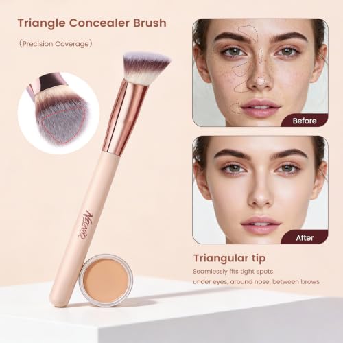 14 PCS Professional Makeup Brushes, Makeup Brush Set, Foundation Powder Blending Concealer Eyeshadows Blush Cosmetics Brushes,Versatile Face Make Up Tools For Liquid, Cream, Loose(Pink) - color: 14Pcs-Pink