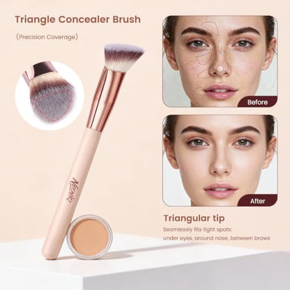 14 PCS Professional Makeup Brushes, Makeup Brush Set, Foundation Powder Blending Concealer Eyeshadows Blush Cosmetics Brushes,Versatile Face Make Up Tools For Liquid, Cream, Loose(Pink) - color: 14Pcs-Pink