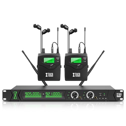 XTUGA RW2090 Wireless in Ear Monitor System,2 Bodypack Wireless IEM System - size: 2 bodypack