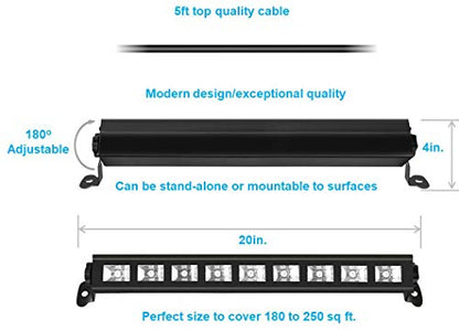 27W Black Light, HouLight 9 LED UV Blacklight Bar, Blacklights for Halloween, Birthday Parties, Stage Lighting, Weddings, Glow Parties and Black Light Party Supplies