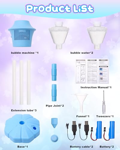 2Pcs Automatic Bubble Machine for Kids,Standing Torch Bubble Maker with Light/Music for Toddlers, Height Adjustable Up 21 to 47 Inches,Pecfect for Birthday and Outdoor Party, Gifts - style: Classic 2pcs