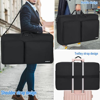 AKOZLIN Multi-layer Controller Gig Bag Padded Mixer Carry Case Fits for Pioneer RX/NI Traktor Kontrol S8/DDJ SX SX2 SX3/DDJ 800/DDJ FLX6/DDJ 1000 1000SRT/Denon MC7000 - size: 28.4"X16.5"X 5.9" for DDJ SX/1000