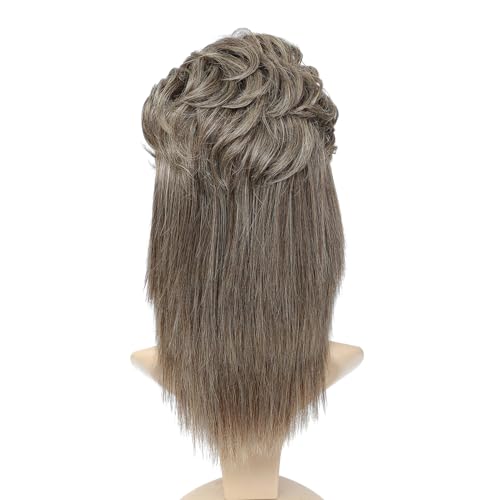 Adequate Women's Mullet Wig 80s 90s Costumes Fancy Party wig Joe Dirt Emo Halloween Cosplay Wigs (light brown) - color: B-Light Brown