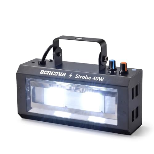 40W LED Strobe Light, Portable White LED Stage Flashing Light - color: White