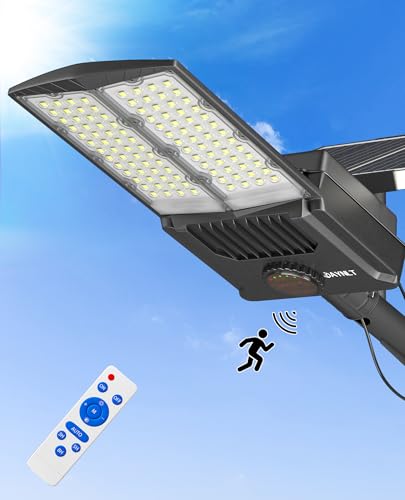 JAYNLT Y-8000W Solar Street Lights Outdoor, Commercial Parking Lot Lights | High Lumen,Commercial Grade,Wide Coverage,Dusk to Dawn,Motion Sensor,Adjustable Brightness,IP67 Waterproof,All Night Lighting - size: X-Large