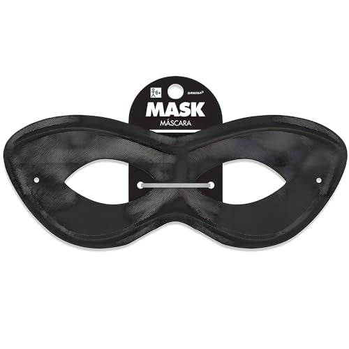 amscan Game Ready Team Spirit Party Super Hero Mask Accessory, Black, One Size, 2 7/8inch x 8 1/4inch - color: Black