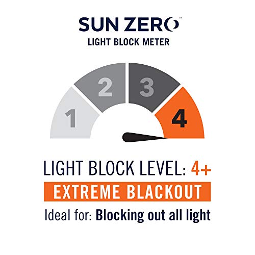Sun Zero Hampshire Velvet Noise Reducing Thermal Extreme 100% Total Blackout Back Tab/Rod Pocket Curtain Panel, Pearl, 50"W x 84"L (1 Panel) - color: Pearl, size: 50"W x 84"L (Pack of 1)