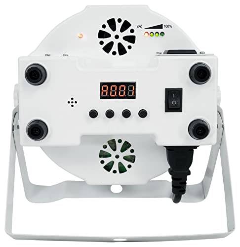 Rockville Battery PAR 6RF White LED Wash Light 6-Pack with DMX Controller | Up to 15-Hour Rechargeable Battery, RGBWA+UV, Wireless DMX, 6 RF Remotes, ROCKFORCE W2 192-Ch Controller, 7-Items