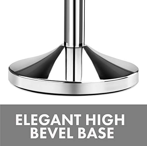 New Star Foodservice 54743 Tulip Top Stainless Steel Stanchions, Set of 2 Posts with 1 of 79.5-Inch Red Velvet Rope…