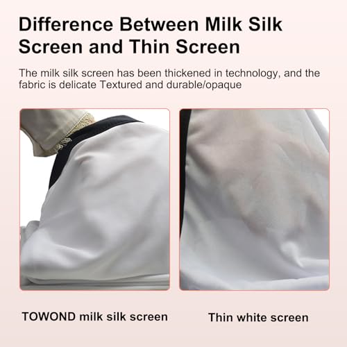 Projector Screen TOWOND 150 inch Projection Screen Indoor Outdoor Washable Anti-Crease 16:9 HD Rear Front Movies Screen for Home Theater Office | Anti-Crease16:9 HD Rear Front, Easy Install, for Home Theater, Office Education, Conference Presentation, Pub