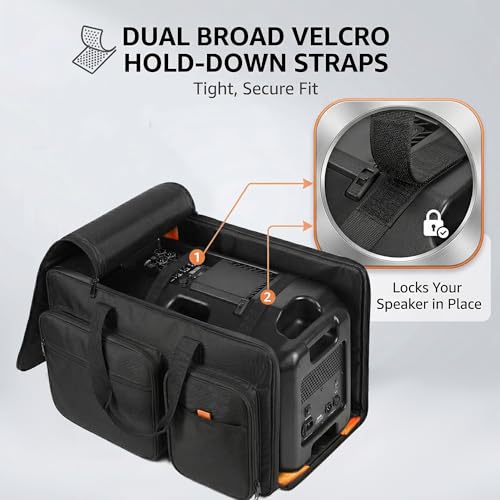 12" Speaker Bag, Top Handle Access & 6 Repositionable Pads | Fits QSC K12.2; padded, cable pockets, water-resistant zipper (24.5 x 14.4 x 14.4 in) - size: 12" Speaker(24.5 x 14.4 x 14.4 in)