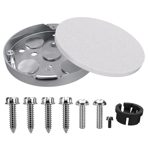 OHLECTRIC Saf-T-Pan Ceiling Fan Mounting Bracket & Ceiling Light Box | 6" Cubic Wiring Capacity, 1/2" Deep Ceiling Pan | Conduit Installation| Ideal for Contractors & Electricians - size: 1