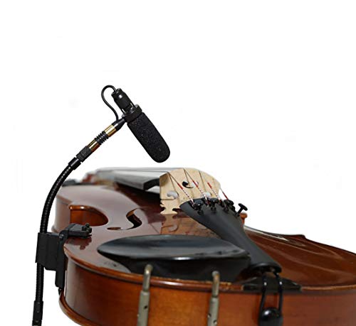 Professional Violin Microphone Clip-On Wireless System | 4 Connectors, Phantom Power