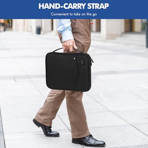 MoKo 13-14 Inch Laptop Sleeve Bag Padded Protective Carry Case with Handle | Fits Mac Neo 13-inch A18 Pro, Mac Pro 14-inch M5/M4/M3/M2/M1 and Air 13-inch M5/M4/M3/M2/M1, Black - color: Black, size: 13-14 inch