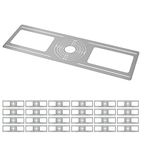 24-Pack New Construction Mounting Plate, 2-3-4-5-6Inch, LED Recessed Lighting Housing Kits, Flat Steel Rough-in Bracket Fixture for LED Light Bar, Shallow Recessed Lighting Housing Plate - color: Symmetric 2-3-4-5-6", size: 24 Pack