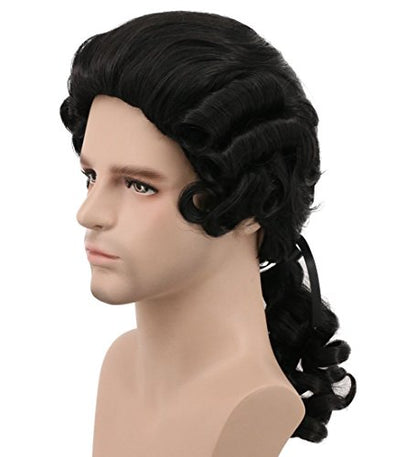 karlery Women and Men Long Wave Black Wig Halloween Costume Wig Anime | Cosplay Wig - color: Black