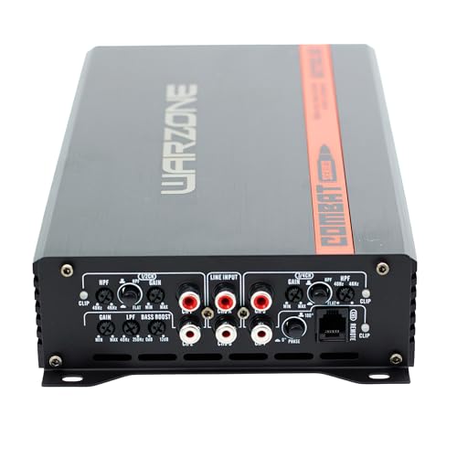 Warzone Series Car Amplifiers - True RMS Power Class D Amps, 1/2/4 Ohm Stable, Multi-Channel and Monoblock Options, Remote Sub Control (700W / 5 Channels) - size: 700 watt 5 Channels