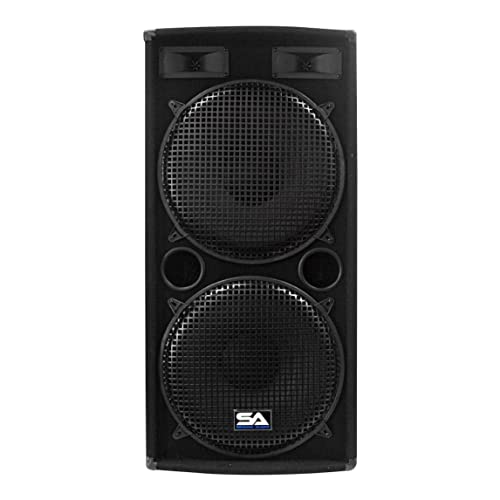 Seismic Audio - Dual 15 Inch PA DJ SPEAKER 500 Watts PRO AUDIO - Band, Bar, Wedding, Church - size: Single