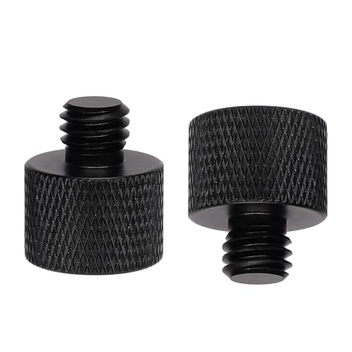 SAVITA 2pcs Mic Foot Adapter, 3/8 Male to 5/8 Female Tripod Screw Thread Adapter Accessories for Camera Monitor Microphone Stand Mount - size: 5/8 à 3/8