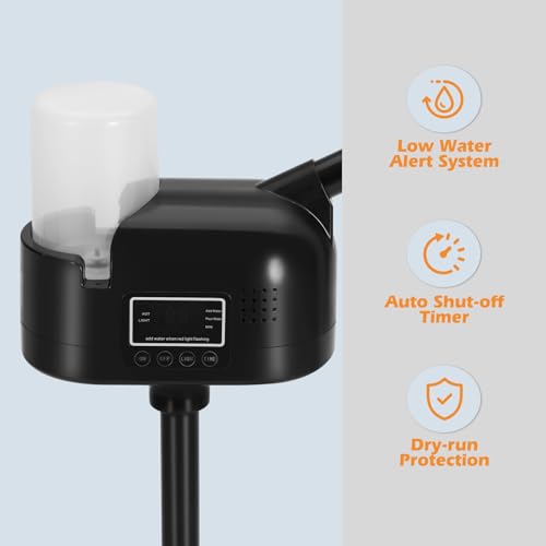 Artist hand Hot Facial Steamer Professional for Facial Deep Cleansing | Esthetician Facial Steamer with Timer, Facial Machine Fast Heating Moisturizing for Beauty Salon Spa Home Use, Black - size: Black Hot Only