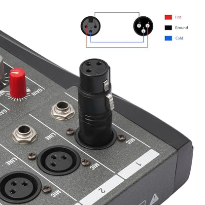 3Pin XLR Male to Female Audio Adapter, Black Painted Zinc Alloy Shell,for Mic,Amplifier, Mixer XLR 3-Pin Audio Connectors DMX 512 Adapter-3Pack - color: XLR M To F*3