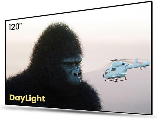 AWOL VISION 120" UST Projector Screen for Bright Day Light Using, 85% Ambient Light Rejecting (ALR) Fresnel Projector Screen for Ultra Short Throw Projector, Fixed Frame, Active 3D, HDR -D120 - size: 120"