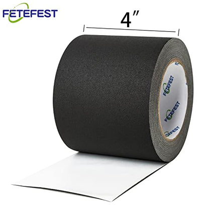 Gaffers Tape 4 inch Black, 30Yards Heavy Duty, Professional Grade Large Gaffer Tape 4", Non-Reflective No Residue Hand Tear Self-Adhesive (4" Black, 1 Roll) - color: 4" Black (1 Roll)