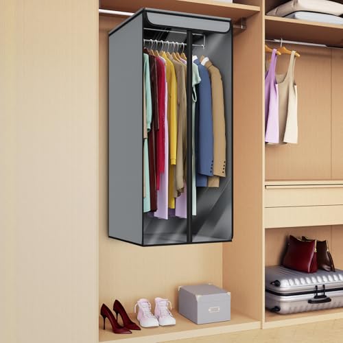 Univivi Garment Bags for Hanging Clothes, Cloth Bag 40 In, 2 PCS, Grey - color: Grey, size: 40"-2PCS