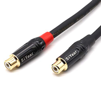 3.5 mm to Dual RCA Cable, Gold Plated 1/8 inch Male to 2 RCA Female Stereo Audio Y Adapter Extension Cable for Smartphones, MP3, Tablets, Speakers, HiFi Stereo System,HDTV etc -1m/3.3FT - color: 3.5M-2RCAF