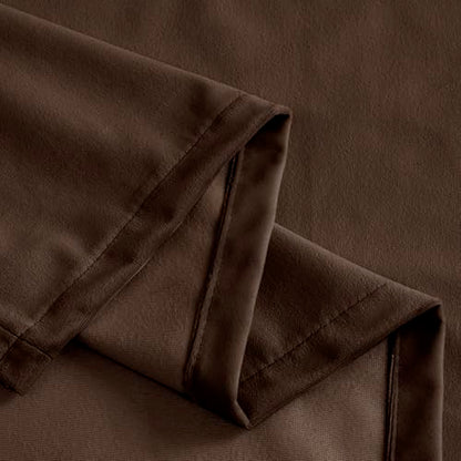 YoungsTex Brown Velvet Curtains 84 Inch Length Living Room Blackout Drapes | Grommet Curtain Privacy for Dining Bedroom Room Darkening, 2 Panels, 52 X 84 Inch - color: Brown, size: 52"W x 84"L (Pack of 2)