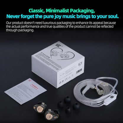 KZ Taurus in Ear Monitor Headphones, Horizontal 2DD in Ears, Gaming Earbuds, Noise Isolating Ear Buds Sound Localization in-Ears for Singers Musicians Audiophiles - color: SolidWhite, style: with Mic