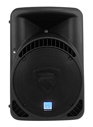 Rockville RPG15BT 15" Powered PA Speaker Pair with RPG15BT V2 Rolling Bags | 1000W Peak / 250W RMS, Bluetooth 5.0 TWS, USB/SD, 5-Band EQ, XLR/RCA, 2 Rolling Travel Bags with Wheels, 4-Items