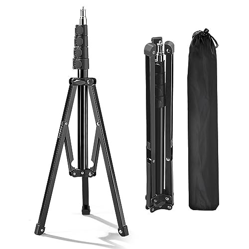 WELLMAKING 72" Light Stand, Reverse Folding Tripod for Photography