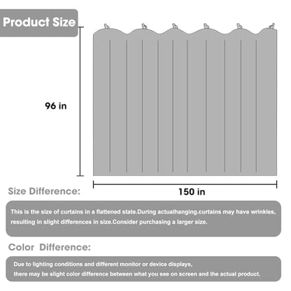 Room Divider Blackout Curtain Track Curtains Wall Dividers Panels Screen for Living Rooms Bedroom Office Privacy Partition Separation, W150 × L96 Inch,1 Panel, Beige - color: Beige, size: 150"W x 96"L (Pack of 1)