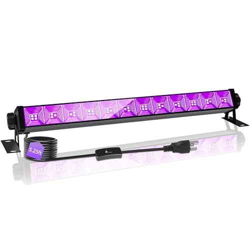 42W Black Light Bar with 6ft Cord+Switch, 40 LEDs, 1 Pack - style: 42W-1PACK
